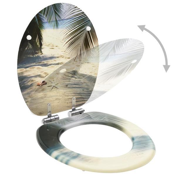 Grote foto vidaxl toiletbrillen met soft close deksel 2 st strand mdf doe het zelf en verbouw sanitair
