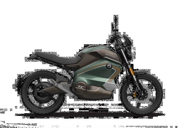 Grote foto super soco tc wanderer elektrische scooter groen bij centr fietsen en brommers scooters
