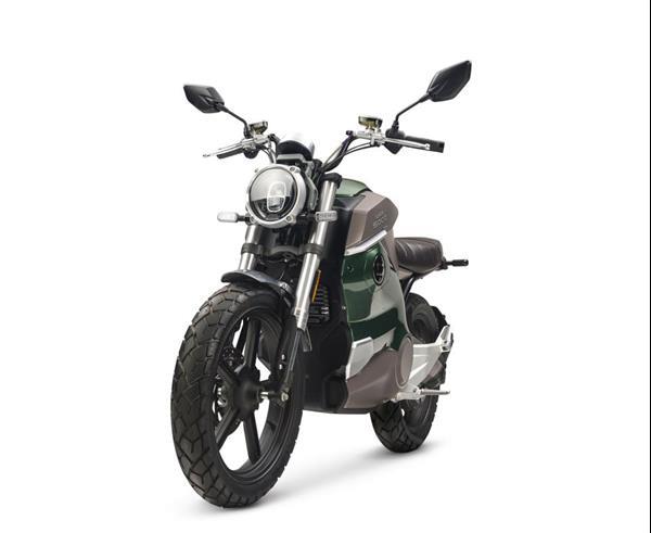 Grote foto super soco tc wanderer elektrische scooter groen bij centr fietsen en brommers scooters