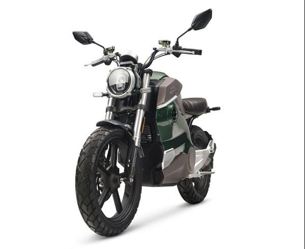 Grote foto super soco tc wanderer elektrische scooter groen bij centr fietsen en brommers scooters