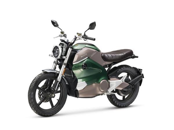 Grote foto super soco tc wanderer elektrische scooter groen bij centr fietsen en brommers scooters