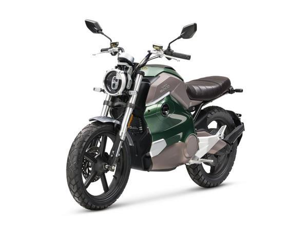 Grote foto super soco tc wanderer elektrische scooter groen bij centr fietsen en brommers scooters