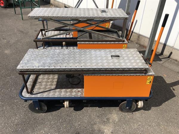 Grote foto berg electro buisrailwagen met mechanische schaar 42 5 cm spoor agrarisch tuinbouw