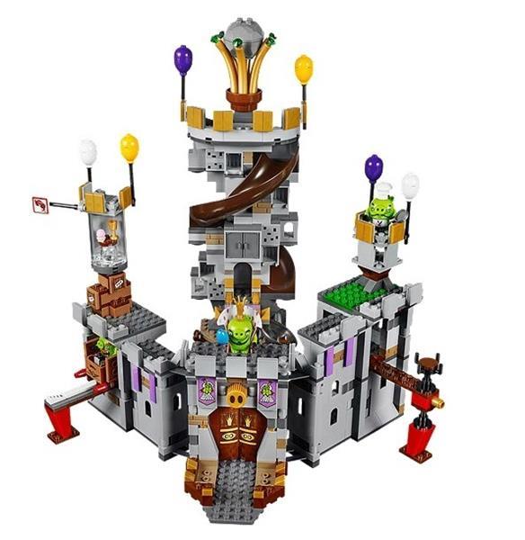 Grote foto angry birds 75826 het kasteel van koning pig kinderen en baby duplo en lego