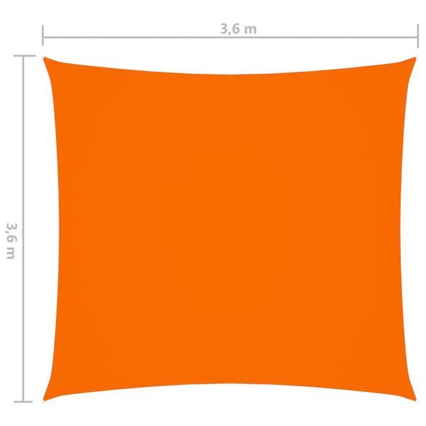 Grote foto vidaxl voile de parasol tissu oxford carr 3 6x3 6 m orange tuin en terras overige tuin en terras