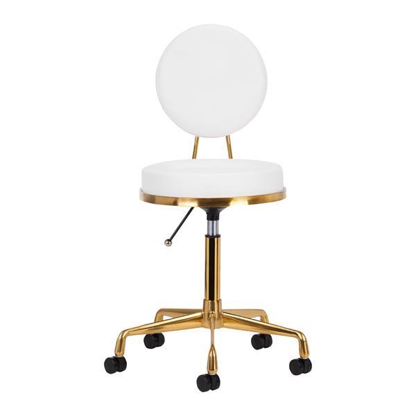 Grote foto cosmetic stool h5 white gold huis en inrichting kantooraccessoires