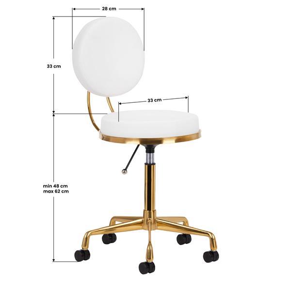 Grote foto cosmetic stool h5 white gold huis en inrichting kantooraccessoires