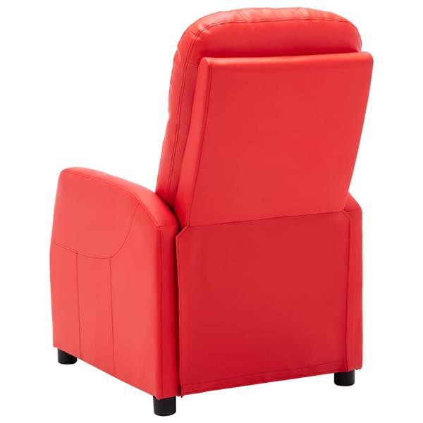 Grote foto vidaxl fauteuil inclinable rouge similicuir huis en inrichting stoelen