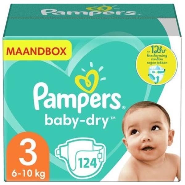 Grote foto pampers baby dry maat 3 maandbox 124 luiers kinderen en baby dekens en slaapzakjes