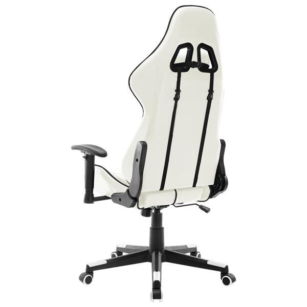 Grote foto vidaxl chaise de jeu blanc et noir cuir artificiel huis en inrichting stoelen