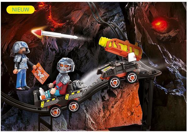 Grote foto playmobil dino rise 70929 mine raket kart kinderen en baby duplo en lego