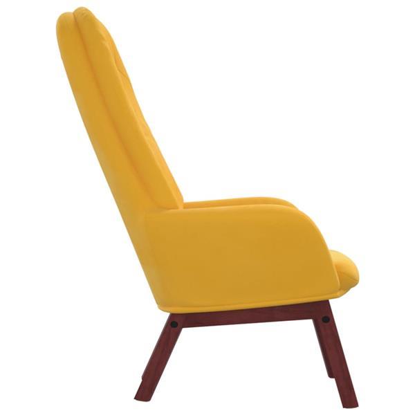 Grote foto vidaxl relaxstoel fluweel mosterdgeel huis en inrichting stoelen