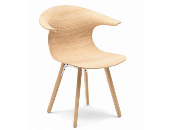 Grote foto loop italiaanse design eetkamerstoel hout met armen van infi huis en inrichting stoelen