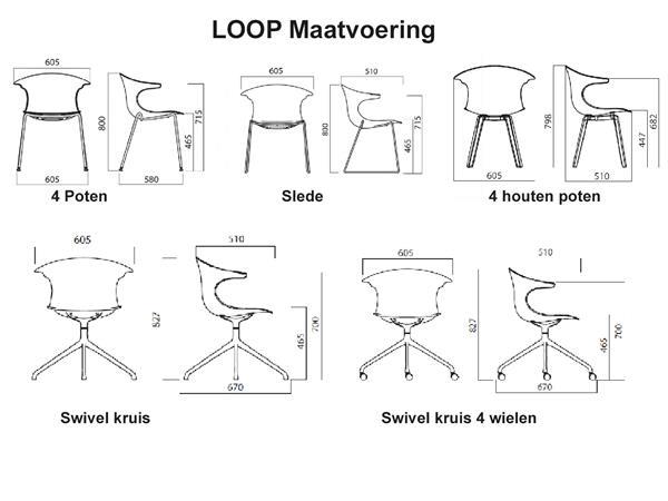 Grote foto loop italiaanse design eetkamerstoel hout met armen van infi huis en inrichting stoelen