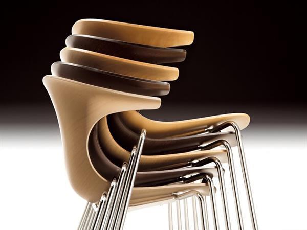 Grote foto loop italiaanse design eetkamerstoel hout met armen van infi huis en inrichting stoelen