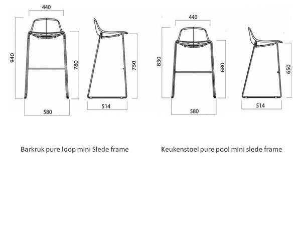 Grote foto pure loop mini italiaanse design barkruk van infiniti. huis en inrichting krukken en barkrukken