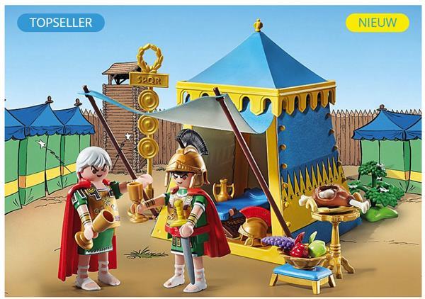Grote foto playmobil ast rix 71015 leiderstent met generaals kinderen en baby duplo en lego