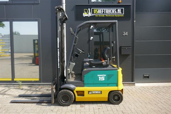 Grote foto vs 20861 bj2006 elektrische heftruck komatsu 1500kg 4000mm sideshiftt agrarisch heftrucks