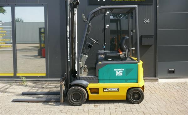 Grote foto vs 20861 bj2006 elektrische heftruck komatsu 1500kg 4000mm sideshiftt agrarisch heftrucks