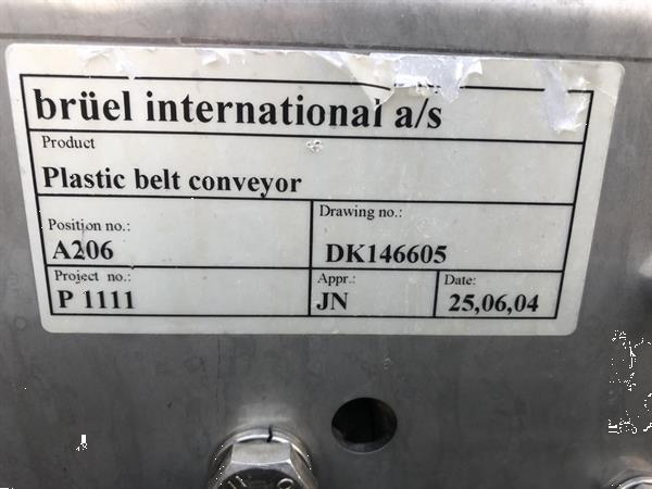 Grote foto br el plastic belt conveyor agrarisch transportbanden