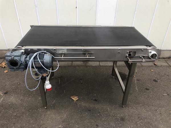 Grote foto vlakke transportband 160 x 67 cm rvs agrarisch transportbanden