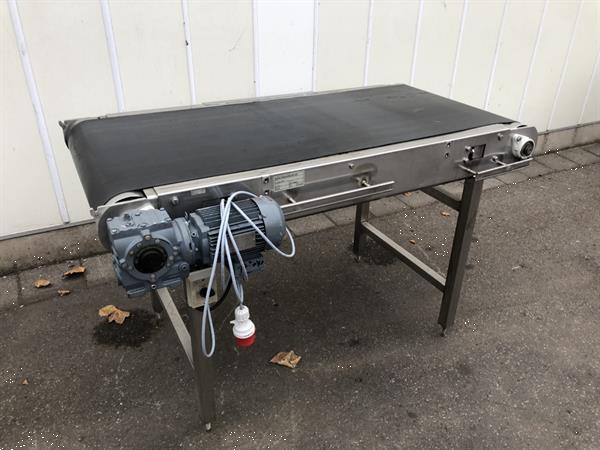 Grote foto vlakke transportband 160 x 67 cm rvs agrarisch transportbanden