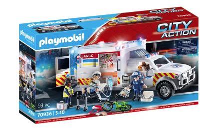 Grote foto playmobil city action 70936 reddingsvoertuig us ambulance kinderen en baby duplo en lego