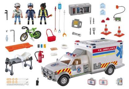 Grote foto playmobil city action 70936 reddingsvoertuig us ambulance kinderen en baby duplo en lego