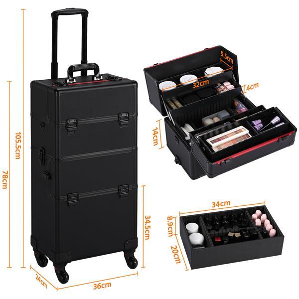 Grote foto kapperskoffer trolley visagistenkoffer cosmetica koffer beauty en gezondheid make up sets
