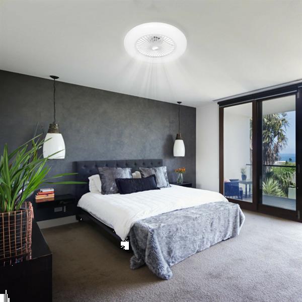 Grote foto led plafondlamp met ventilator en afstandsbediening huis en inrichting overige