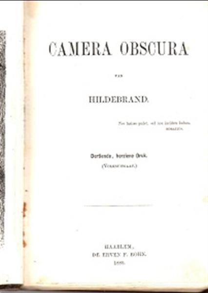 Grote foto camera obscura hildebrand 1880 13e herziene druk boeken literatuur