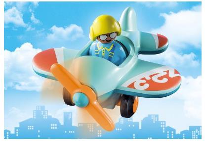 Grote foto playmobil 1.2.3 vliegtuig 71159 kinderen en baby duplo en lego