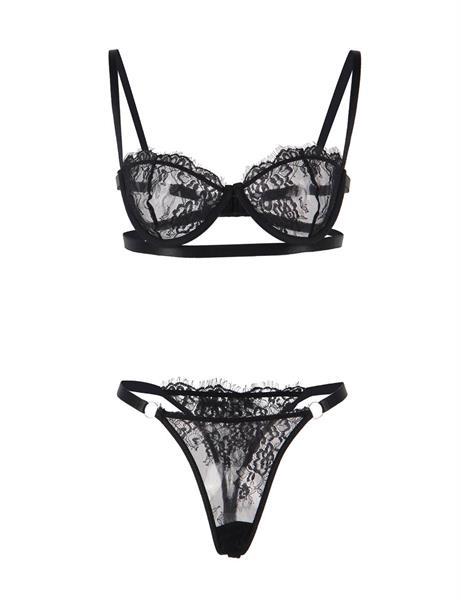 Grote foto zwarte lingerie kanten bh set as n 90 kleding dames ondergoed