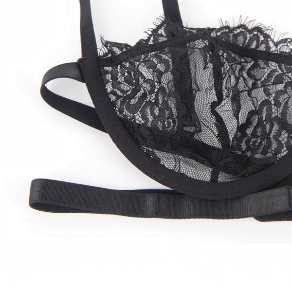 Grote foto zwarte lingerie kanten bh set as n 90 kleding dames ondergoed