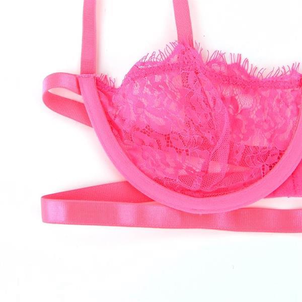 Grote foto fel roze lingerie kanten bh set as n 92 kleding dames ondergoed