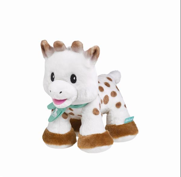 Grote foto knuffel giraffe 20cm sophie de giraf kinderen en baby knuffels en pluche