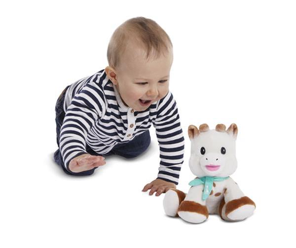 Grote foto knuffel giraffe 20cm sophie de giraf kinderen en baby knuffels en pluche