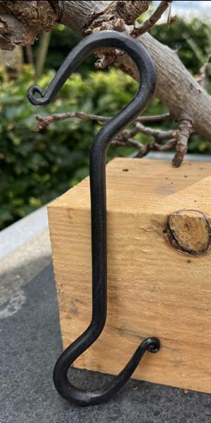 Grote foto s haak zwart metaal sh120 tuin en terras tuindecoratie