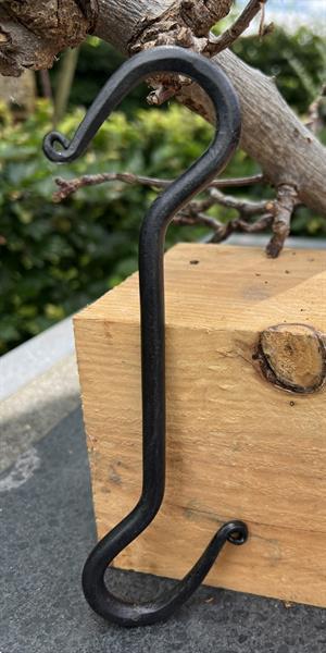 Grote foto s haak zwart metaal sh120 tuin en terras tuindecoratie