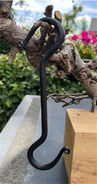 Grote foto s haak zwart metaal sh120 tuin en terras tuindecoratie