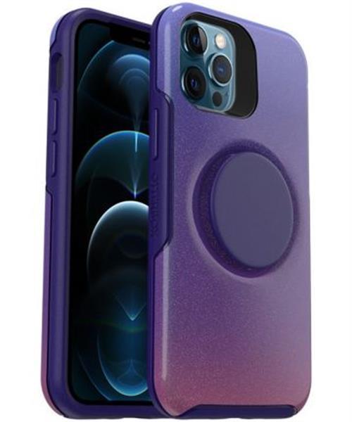 Grote foto otter pop symmetry series iphone 12 pro max hoesje violet telecommunicatie apple iphone