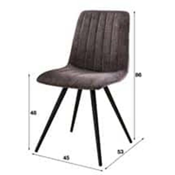 Grote foto stoel velvet straight stitch vpe4 taupe velours huis en inrichting stoelen
