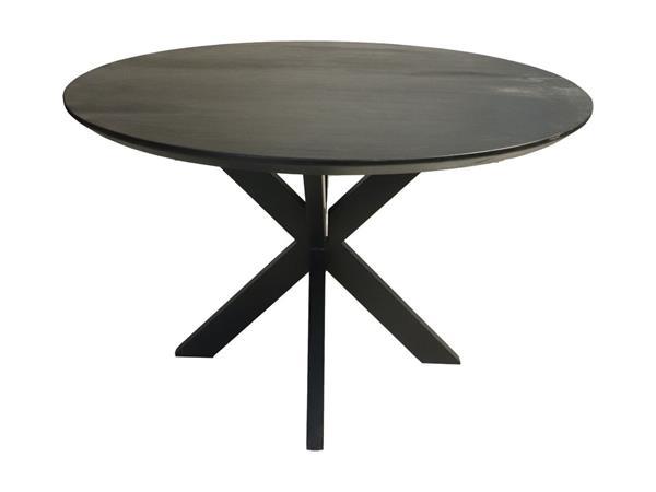 Grote foto tafel zurich rond swiss edge 120x76 zwart acaciahout huis en inrichting eettafels