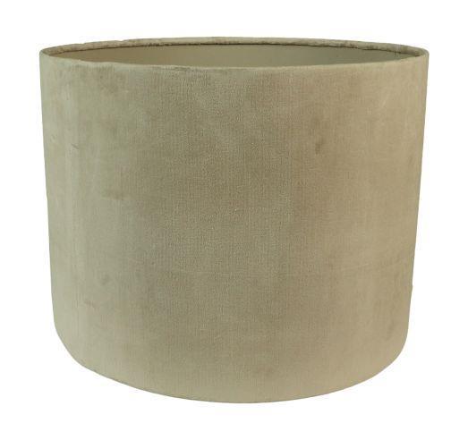 Grote foto ronde lampenkap 42x42x32 warmgrijs velvet huis en inrichting lampenkappen