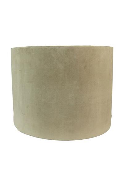 Grote foto ronde lampenkap 42x42x32 warmgrijs velvet huis en inrichting lampenkappen