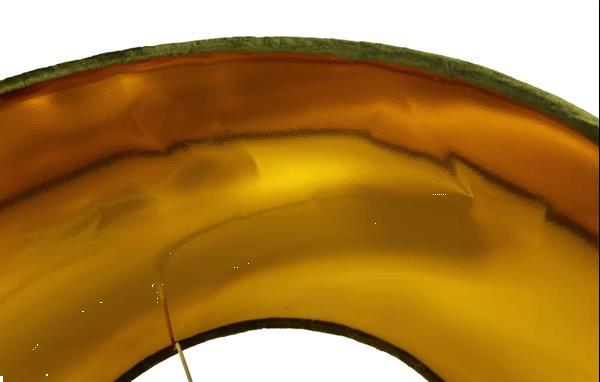 Grote foto ronde lampenkap met print 42x42x32 olijfgroen goud vel huis en inrichting lampenkappen