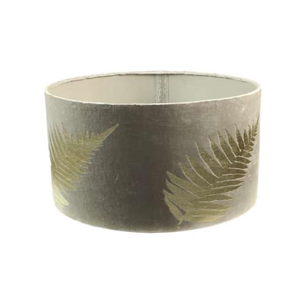 Grote foto lampenkap met print 25x25x18 lichtgrijs goud velvet huis en inrichting lampenkappen