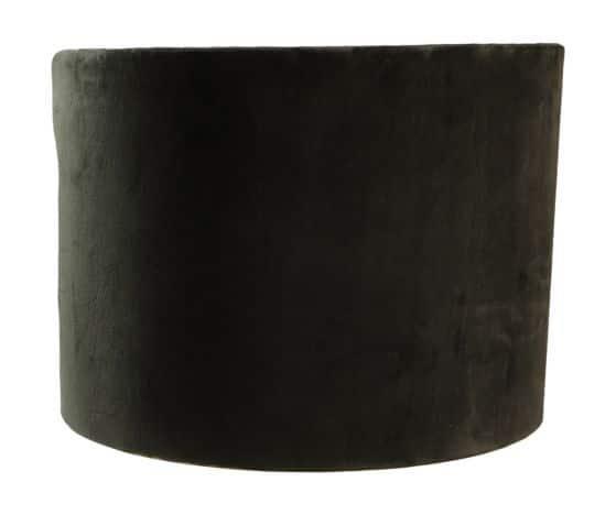 Grote foto ronde lampenkap 45x45x33 zwart goud velvet huis en inrichting lampenkappen