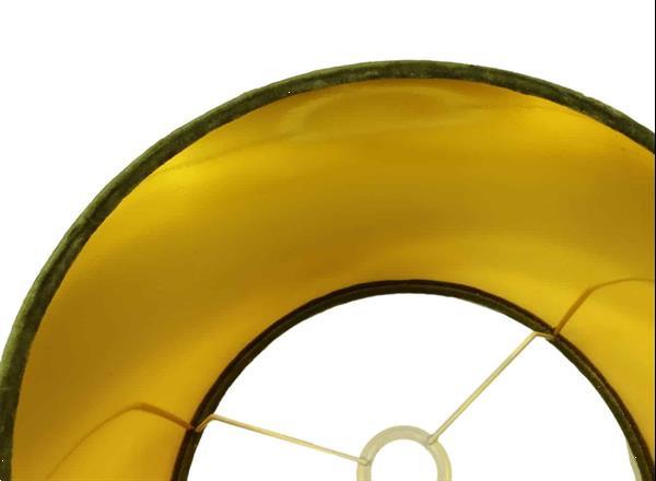 Grote foto ronde lampenkap 32x32x24 olijfgroen goud velvet huis en inrichting lampenkappen