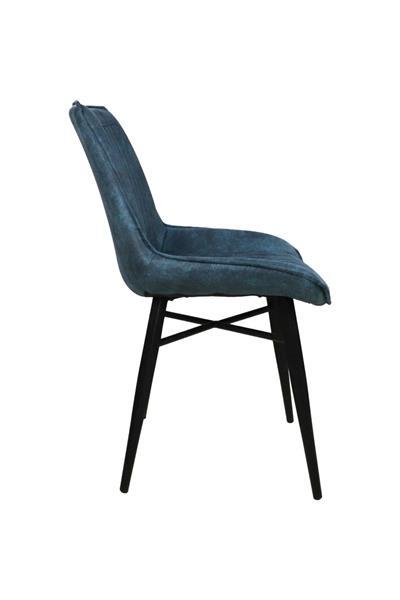 Grote foto eetkamerstoel denver set van 2 55x63x85 blauw zwart po huis en inrichting stoelen